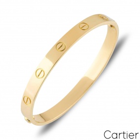 Cartier Yellow Gold Plain Love Bracelet Size 21 B6035521 Cartier Yellow Gold Plain Love Bracelet Size 21 B6035521